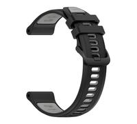 EDVENA Cinturino sportivo in silicone bicolore compatibile con Garmin Forerunner 965 955 Solar 945 935 745 cinturino di ricambio for cinturino da 22 mm(Black Gray,For Forerunner 745)