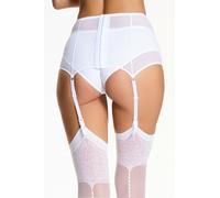 Calze Autoreggenti Velate Nere Balza Pizzo Riga Dietro + Tallone Cuban Heel 3/4