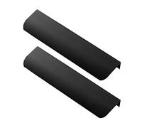 EDvkrgqx Maniglie nascoste in lega di alluminio | Diverse dimensioni, 2 pezzi da utilizzare for i cassetti dell'armadio(Overall length 80mm)