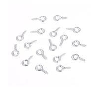 EDvkrgqx Mini Ganci ad Occhiello a Vite, Perni a Vite Ganci Occhielli Accessori for Gioielli Multicolore 5x10mm 7x15mm 100-200 Pezzi(Silver,7x15mm 100pcs)