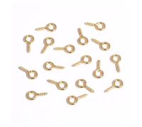 EDvkrgqx Mini Ganci ad Occhiello a Vite, Perni a Vite Ganci Occhielli Accessori for Gioielli Multicolore 5x10mm 7x15mm 100-200 Pezzi(Gold,7x15mm 100pcs)