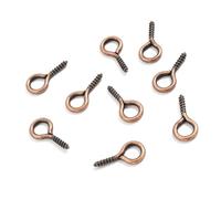 EDvkrgqx Mini Ganci ad Occhiello a Vite, Perni a Vite Piccoli in Lega di Zinco con Occhielli Multicolori Dimensioni Multiple for la creazione Gioielli(Red Bronze,7x15mm 100pcs)