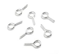EDvkrgqx Mini Ganci ad Occhiello a Vite, Perni a Vite Piccoli in Lega di Zinco con Occhielli Multicolori Dimensioni Multiple for la creazione Gioielli(Silver,7x15mm 100pcs)