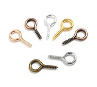 EDvkrgqx Mini Ganci ad Occhiello a Vite, Perni a Vite Piccoli in Lega di Zinco con Occhielli Multicolori Dimensioni Multiple for la creazione Gioielli(Mix,6x12mm 100pcs)