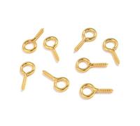 EDvkrgqx Mini Ganci ad Occhiello a Vite, Perni a Vite Piccoli in Lega di Zinco con Occhielli Multicolori Dimensioni Multiple for la creazione Gioielli(Golden,7x15mm 100pcs)