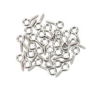 EDvkrgqx Mini Ganci ad Occhiello a Vite, Perni con Occhiello a Vite Piccola in Acciaio Inossidabile Ganci Fermagli 8 mm 10 for Forniture for la creazione di Gioielli(Wt-8mm)