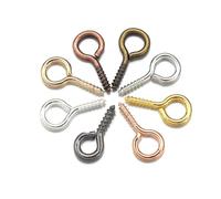 EDvkrgqx Mini Ganci ad Occhiello a Vite, Perni con Occhiello a Vite Piccoli in Acciaio Inossidabile Multicolore, 200 Pezzi, Dimensioni Multiple for la creazione di Gioielli(Mixed,4X8mm 200pcs)