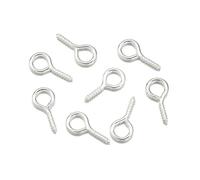 EDvkrgqx Mini Ganci ad Occhiello a Vite, Perni con Occhiello a Vite Piccoli in Acciaio Inossidabile Multicolore, 200 Pezzi, Dimensioni Multiple for la creazione di Gioielli(Silver,4X8mm 200pcs)