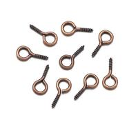 EDvkrgqx Mini Ganci ad Occhiello a Vite, Perni con Occhiello a Vite Piccoli in Acciaio Inossidabile Multicolore, 200 Pezzi, Dimensioni Multiple for la creazione di Gioielli(Red Copper,5X10mm 200pcs)