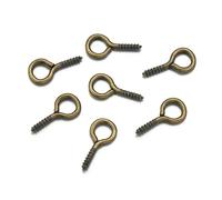 EDvkrgqx Mini Ganci ad Occhiello a Vite, Perni con Occhiello a Vite Piccoli in Acciaio Inossidabile Multicolore, 200 Pezzi, Dimensioni Multiple for la creazione di Gioielli(Bronze,7X14mm 200pcs)
