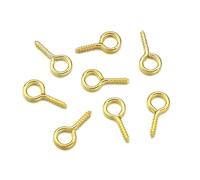 EDvkrgqx Mini Ganci ad Occhiello a Vite, Perni con Occhiello a Vite Piccoli in Acciaio Inossidabile Multicolore, 200 Pezzi, Dimensioni Multiple for la creazione di Gioielli(Gold,5X10mm 200pcs)
