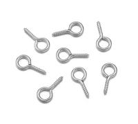 EDvkrgqx Mini Ganci ad Occhiello a Vite, Perni con Occhiello a Vite Piccoli in Acciaio Inossidabile Multicolore, 200 Pezzi, Dimensioni Multiple for la creazione di Gioielli(Rhodium,7X14mm 200pcs)