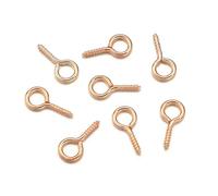 EDvkrgqx Mini Ganci ad Occhiello a Vite, Perni con Occhiello a Vite Piccoli in Acciaio Inossidabile Multicolore, 200 Pezzi, Dimensioni Multiple for la creazione di Gioielli(Rose Gold,5X12mm 200pcs)
