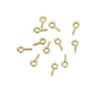 EDvkrgqx Mini Ganci ad Occhiello a Vite, Spilli a Vite Piccoli in Acciaio Inossidabile, Multicolori, Dimensioni Multiple, Gioielli da 300/500 Pezzi(Gold,4x8mm 500pcs)