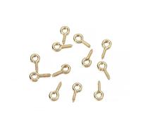 EDvkrgqx Mini Ganci ad Occhiello a Vite, Spilli a Vite Piccoli in Acciaio Inossidabile, Multicolori, Dimensioni Multiple, Gioielli da 300/500 Pezzi(KC Gold,5x10mm 500pcs)