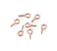 EDvkrgqx Mini Ganci ad Occhiello a Vite, Spilli a Vite Piccoli in Acciaio Inossidabile, Multicolori, Dimensioni Multiple, Gioielli da 300/500 Pezzi(Rose Gold,4x8mm 500pcs)