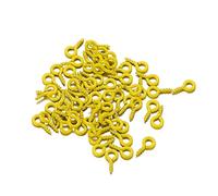 EDvkrgqx Mini Ganci ad Occhiello a Vite, Spilli con Occhielli Multicolori 4x8 mm 200 Pezzi for creazione di Gioielli(Yellow)