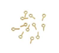 EDvkrgqx Mini Ganci ad Occhiello a Vite, Spilli con Occhielli Multicolori 4x8 mm 200 Pezzi for creazione di Gioielli(Gold)