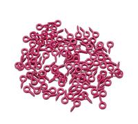 EDvkrgqx Mini Ganci ad Occhiello a Vite, Spilli con Occhielli Multicolori 4x8 mm 200 Pezzi for creazione di Gioielli(Rose Red)