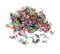 EDvkrgqx Mini Ganci ad Occhiello a Vite, Spilli con Occhielli Multicolori 4x8 mm 200 Pezzi for creazione di Gioielli(Mixed)