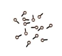 EDvkrgqx Mini Ganci ad Occhiello a Vite, Spilli con Occhielli Multicolori 4x8 mm 200 Pezzi for creazione di Gioielli(Red Copper)