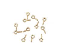 EDvkrgqx Mini Ganci ad Occhiello a Vite, Spilli con Occhielli Multicolori 4x8 mm 200 Pezzi for creazione di Gioielli(KC Gold)