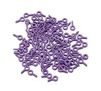 EDvkrgqx Mini Ganci ad Occhiello a Vite, Spilli con Occhielli Multicolori 4x8 mm 200 Pezzi for creazione di Gioielli(Purple)
