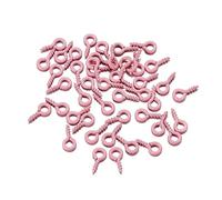 EDvkrgqx Mini Ganci ad Occhiello a Vite, Spilli con Occhielli Multicolori 4x8 mm 200 Pezzi for creazione di Gioielli(Light P)