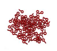EDvkrgqx Mini Ganci ad Occhiello a Vite, Spilli con Occhielli Multicolori 4x8 mm 200 Pezzi for creazione di Gioielli(Red)