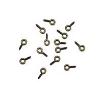 EDvkrgqx Mini Ganci ad Occhiello a Vite, Spilli con Occhielli Multicolori 4x8 mm 200 Pezzi for creazione di Gioielli(Bronze)