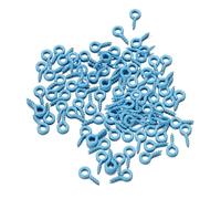 EDvkrgqx Mini Ganci ad Occhiello a Vite, Spilli con Occhielli Multicolori 4x8 mm 200 Pezzi for creazione di Gioielli(Blue)