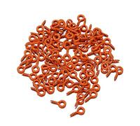 EDvkrgqx Mini Ganci ad Occhiello a Vite, Spilli con Occhielli Multicolori 4x8 mm 200 Pezzi for creazione di Gioielli(Orange)