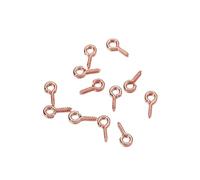 EDvkrgqx Mini Ganci ad Occhiello a Vite, Spilli con Occhielli Multicolori 4x8 mm 200 Pezzi for creazione di Gioielli(Rose Gold)