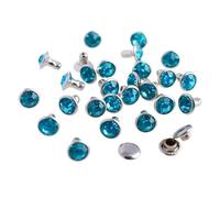 EDvkrgqx Rivetti in Metallo con Cristalli, Borchie for Rivetti con Strass in Cristallo 6mm/8mm Multicolor 100 Pz