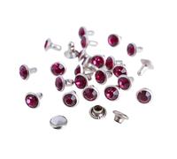 EDvkrgqx Rivetti in Metallo con Cristalli, Borchie for Rivetti con Strass in Cristallo 6mm/8mm Multicolor 100 Pz