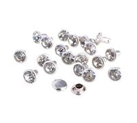 EDvkrgqx Rivetti in Metallo con Cristalli, Borchie for Rivetti con Strass in Cristallo 6mm/8mm Multicolor 100 Pz
