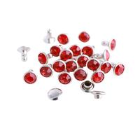 EDvkrgqx Rivetti in Metallo con Cristalli, Borchie for Rivetti con Strass in Cristallo 6mm/8mm Multicolor 100 Pz