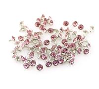 EDvkrgqx Rivetti in Metallo con Cristalli, Borchie for Rivetti con Strass in Cristallo 7mm Multicolor Rame 100 pz