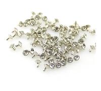 EDvkrgqx Rivetti in Metallo con Cristalli, Borchie for Rivetti con Strass in Cristallo 7mm Multicolor Rame 100 pz