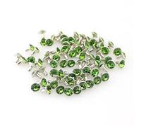 EDvkrgqx Rivetti in Metallo con Cristalli, Borchie for Rivetti con Strass in Cristallo 7mm Multicolor Rame 100 pz