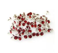 EDvkrgqx Rivetti in Metallo con Cristalli, Borchie for Rivetti con Strass in Cristallo 7mm Multicolor Rame 100 pz
