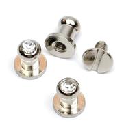EDvkrgqx Rivetti in Metallo con Cristalli, Rivetti con Strass Multicolore 120 Set Rivetti a Vite in Ottone 5x7x8mm for Artigianato in Pelle