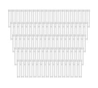 EDVTK35 100 Pcs 10Ml Plastic Test Tubes Caps Clear Test Lab Tubes Lids Vial Seal Cap Container
