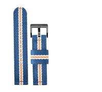 EDVTK35 18mm 20mm 22mm 24mm Cinturino in Morbida Tela Compatibile con Timex No. 5 Cinturino in Nylon Solare Cinturino in Tela a Doppio Strato(Color 04 BK_24mm)