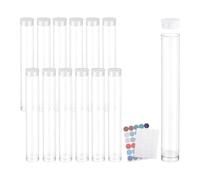 EDVTK35 20 Pack Clear Plastic Tube Empty Storage Tubes With Lid 5 Inch Long Round Tubes Transparent Tube Container Test Tube