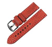 EDVTK35 Banda di Orologi di Moda Compatibile con Panerai. Cinturino in Pelle di Mucca Green Green 20 22 24 26mm Guarda Gli Accessori for Orologi(Red B,22mm)