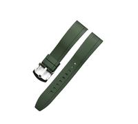 EDVTK35, cinturini per orologi a sgancio rapido, 20 mm, 22 mm, 24 mm, impermeabili, compatibili con accessori per orologi per uomo e donna, Green Silver, 24mm