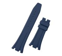 EDVTK35 Cinturino In Morbida Gomma Siliconica Da 26 Mm Compatibile Con I Ganci AP Strap 15400/15500/26331(Dark Blue,Rose Gold Hooks,Rose Buckle)