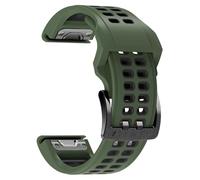 EDVTK35 - Cinturino tattico a energia solare, compatibile con Garmin Instinct 2 / Instinct Tactical Solar Band a sgancio rapido da 22 mm, cinturino in silicone bicolore