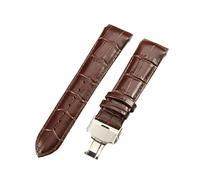 EDVTK35 Compatibile Con Tissot 1853 Couturier Interface Watchband Butterfly Clasp Cinturino For Orologio Da Uomo In Pelle Di Vacchetta T035407 T035410 T035617 627(Brown-Steel-B1,22mm)